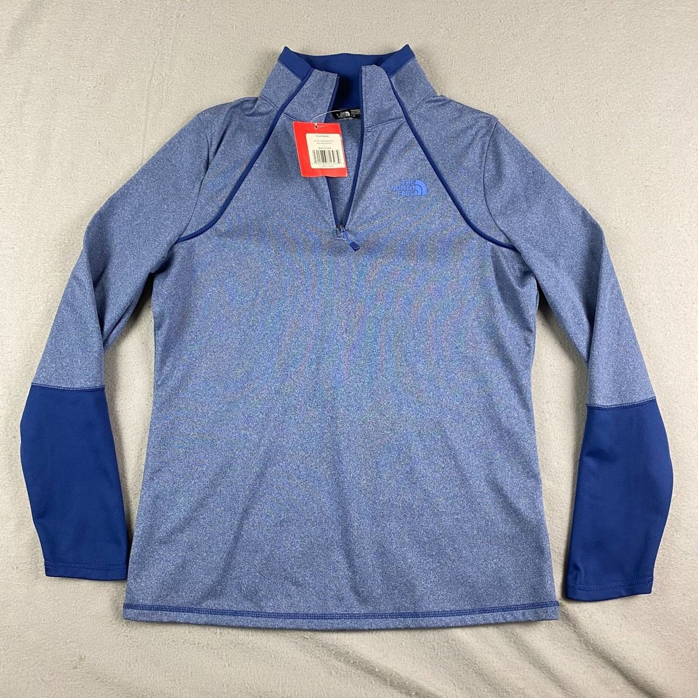 The North Face Womens cinder 1/4 Zip pullover L blue Outdoors NWT